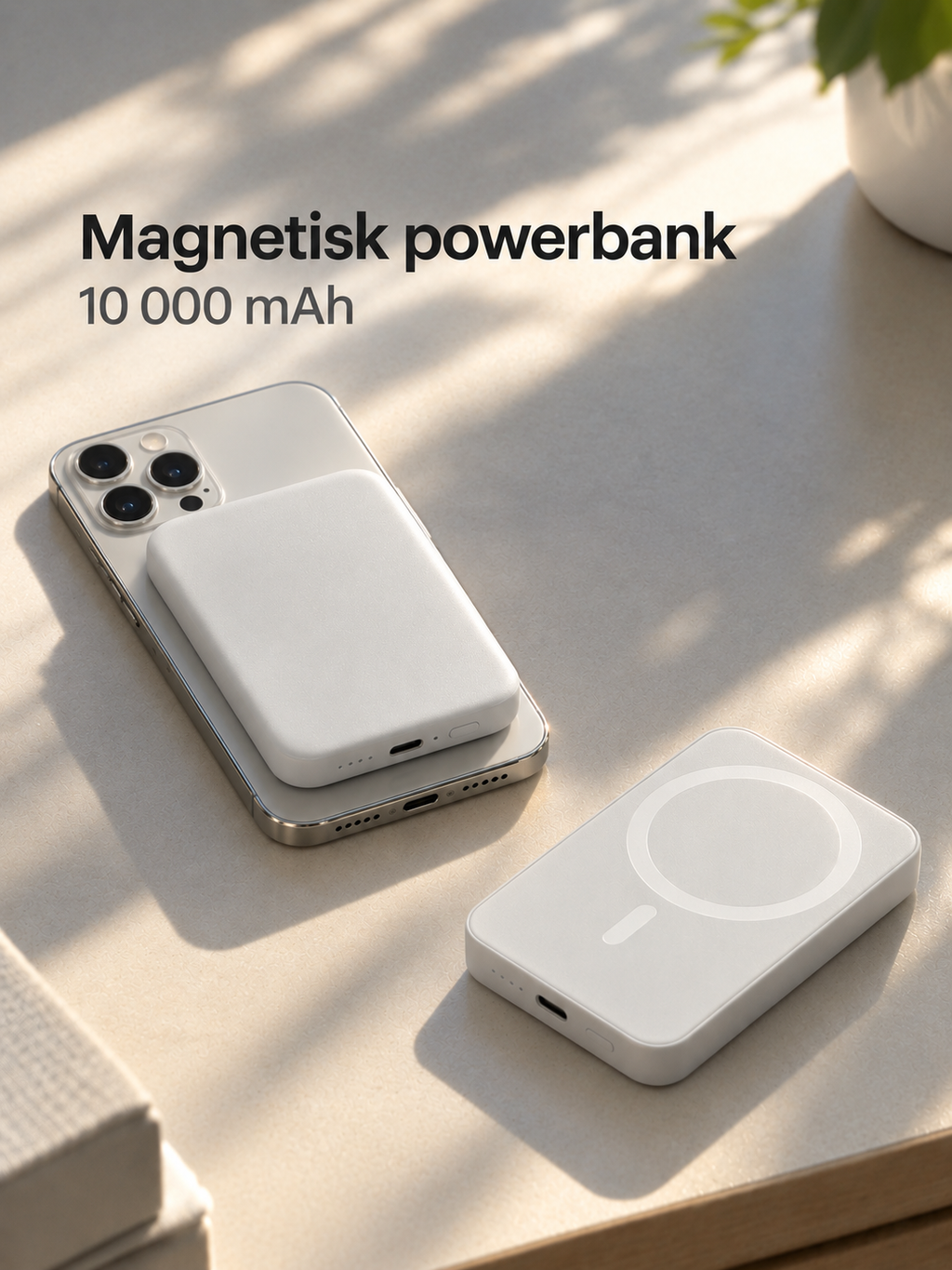 Magnetisk powerbank 10 000 mAh med 20 W snabbladdning för iPhone